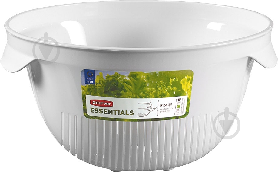 Дуршлаг Curver Essentials 23 см белый 221933 - фото 1