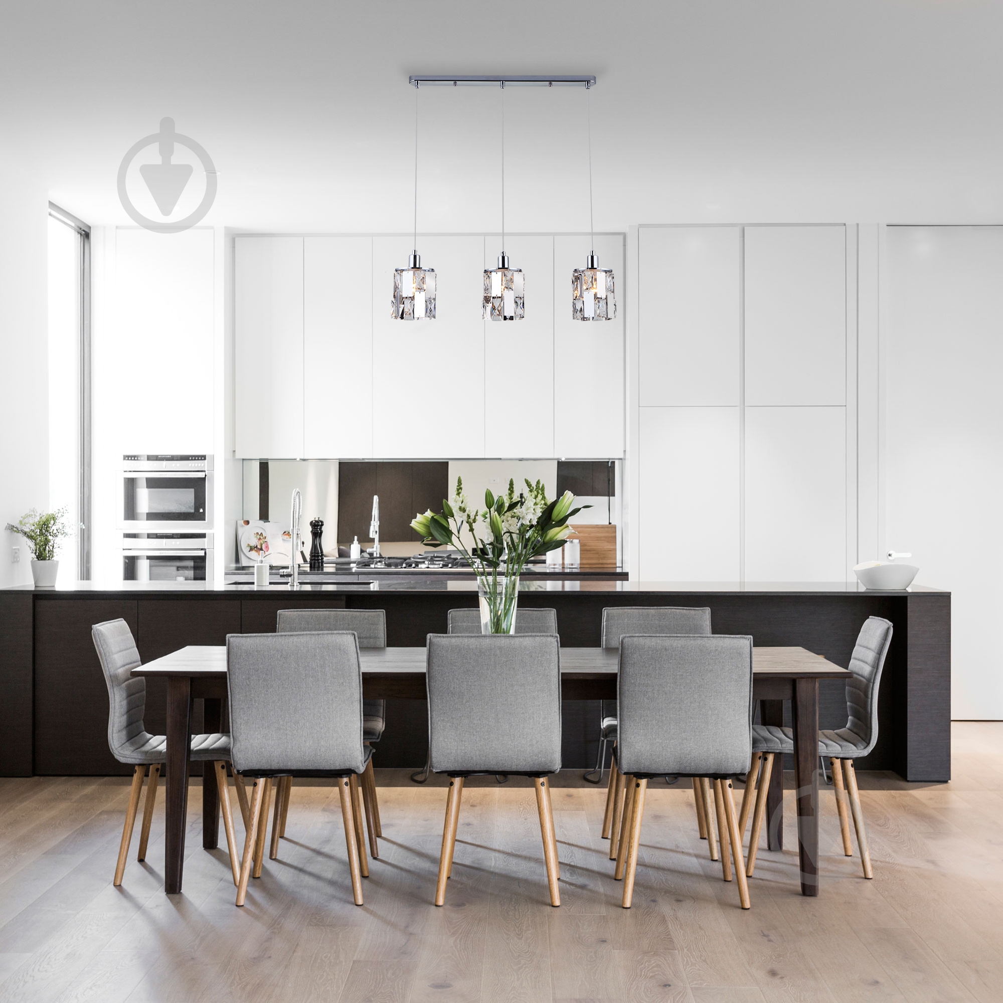 Подвес Strotskis Scoppio 3x60 Вт E14 хром 50101/3 (хром) - фото 5