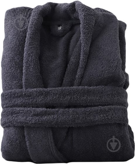 Халат махровый кимоно р. L графит - фото 1