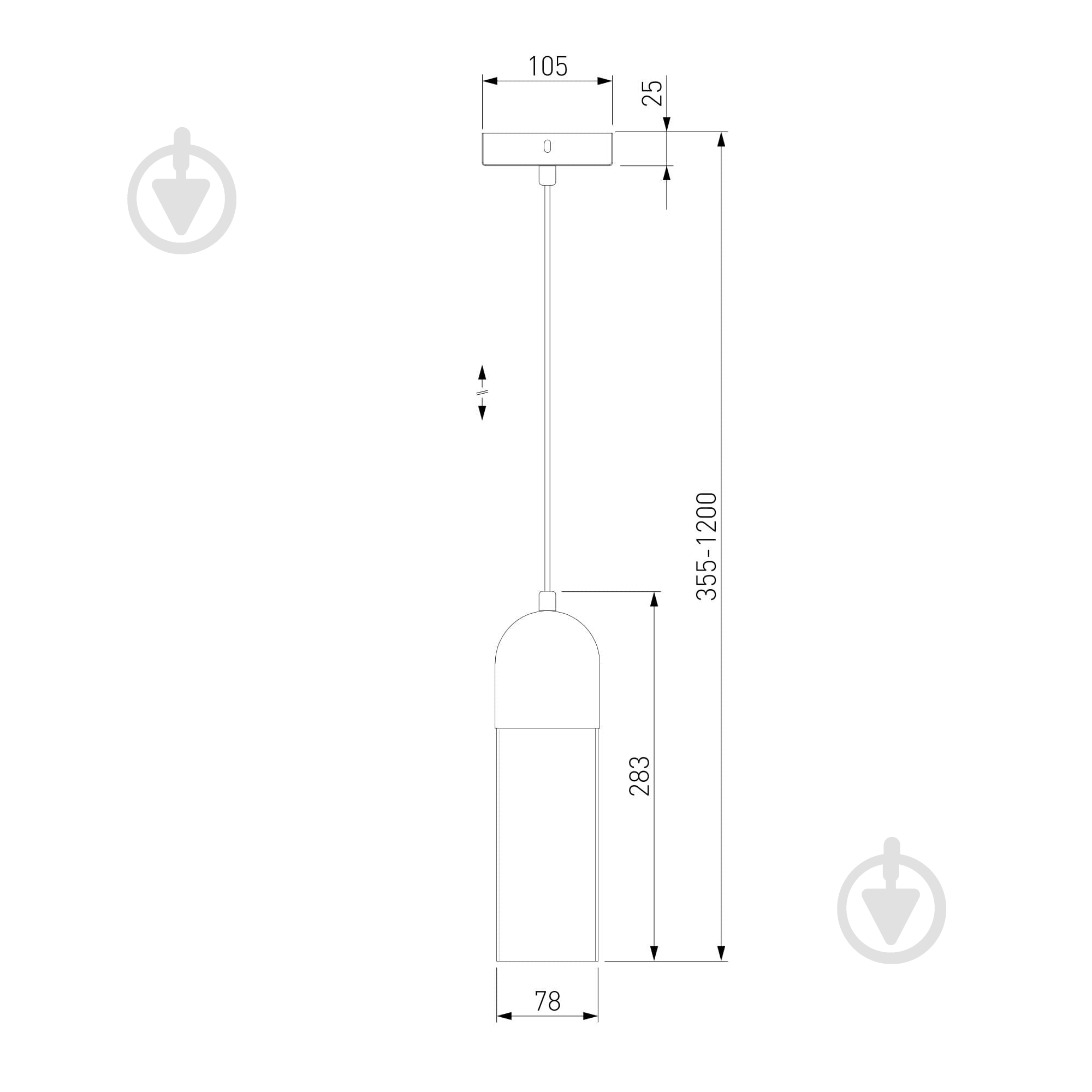 Підвіс Strotskis Airon 1x40 Вт E27 бурштиновий 50180/1 (бурштиновий) - фото 4