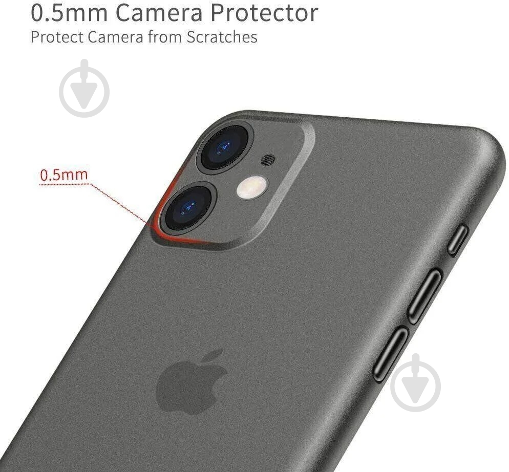 Чехол Memumi ULTRA SLIM CASE (PC) темно-серый для Apple iPhone 12 Pro - фото 4