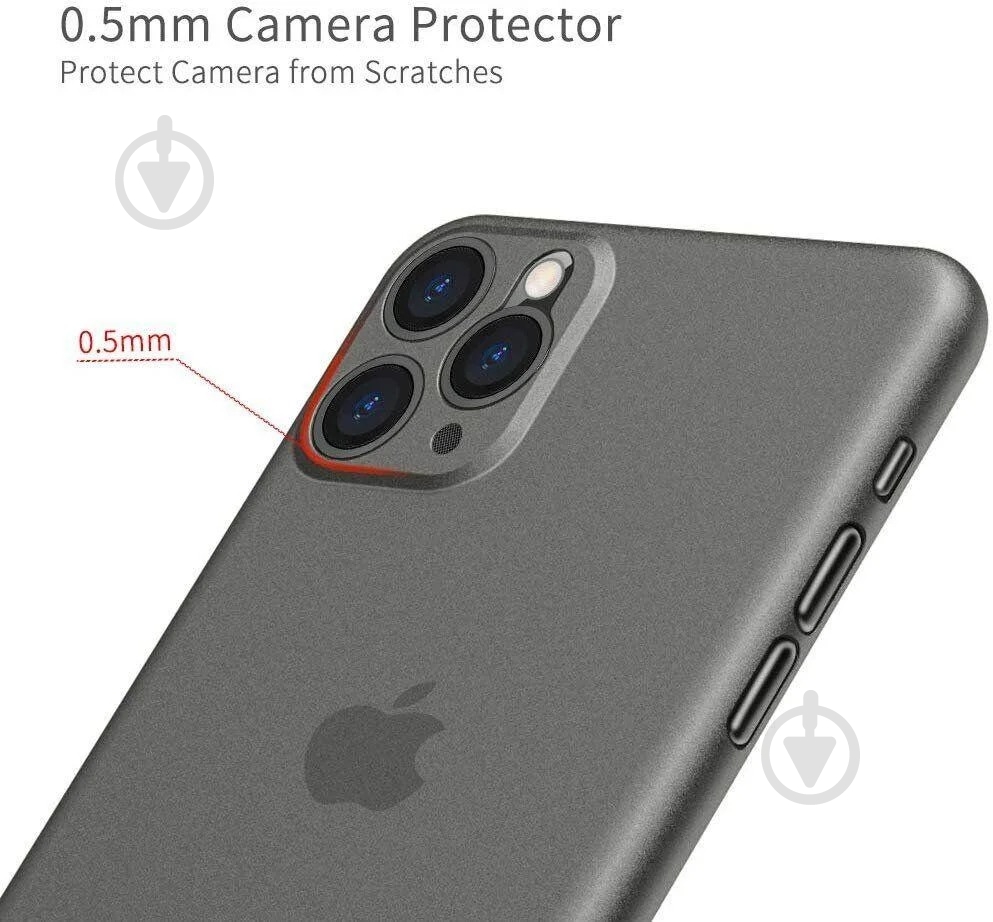 Чехол Memumi ULTRA SLIM CASE (PC) темно-серый для Apple iPhone 12 Pro - фото 3