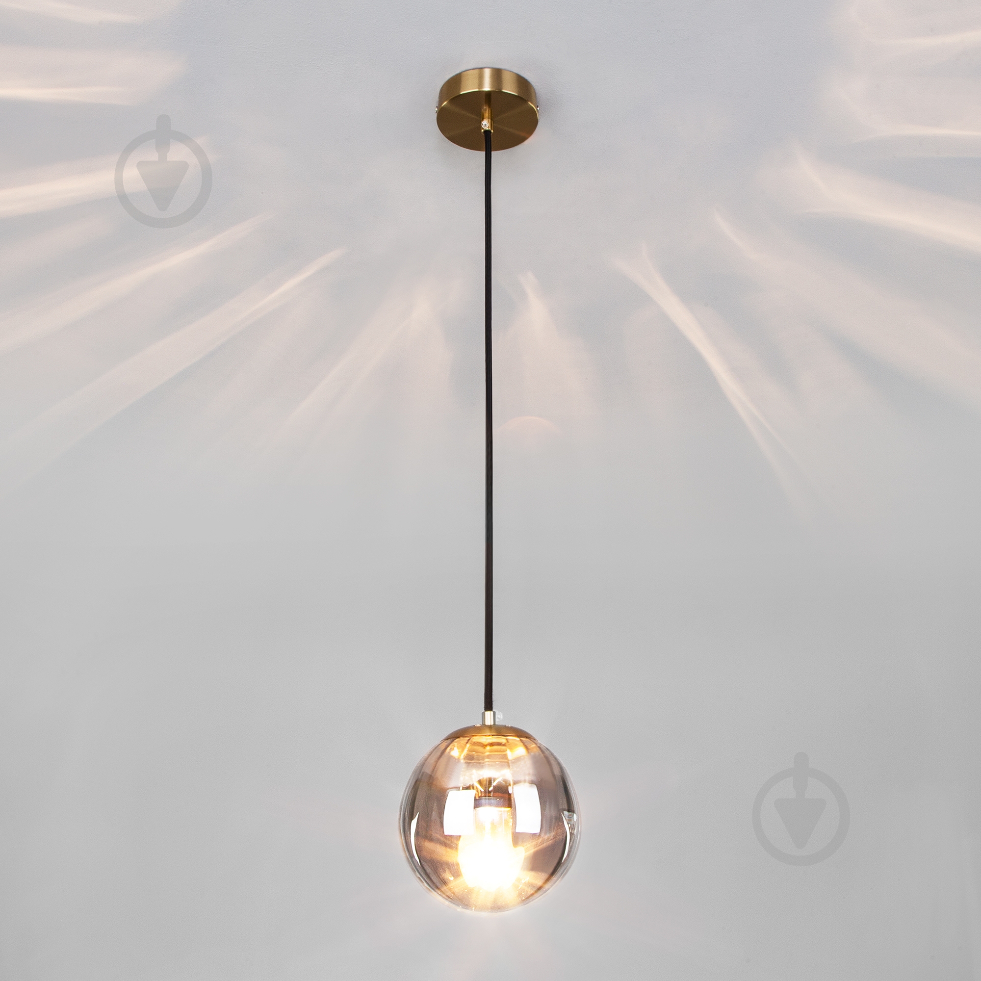 Подвес Strotskis Juno 1x40 Вт E27 дымчатый 50207/1 (димчатий) - фото 4