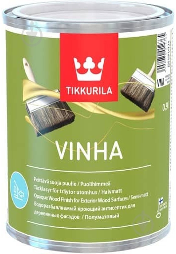 Краска TIKKURILA антисептик Vinha для деревянніх фасадов VC полумат 0,9 л - фото 1 Краска TIKKURILA антисептик Vinha для деревянніх фасадов VC полумат 0,9 л - фото 1