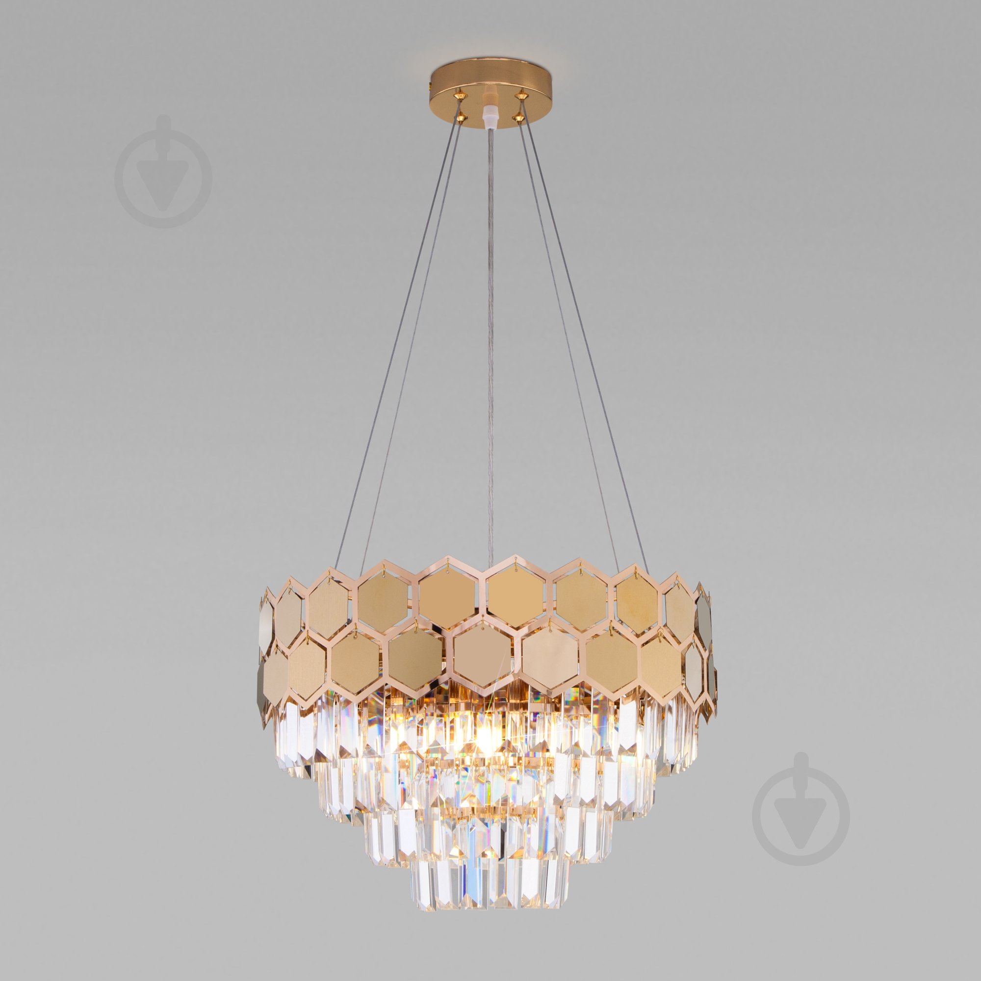 Люстра подвесная Strotskis Ariana 5x60 Вт E14 золото 10113/5 (золото) - фото 1