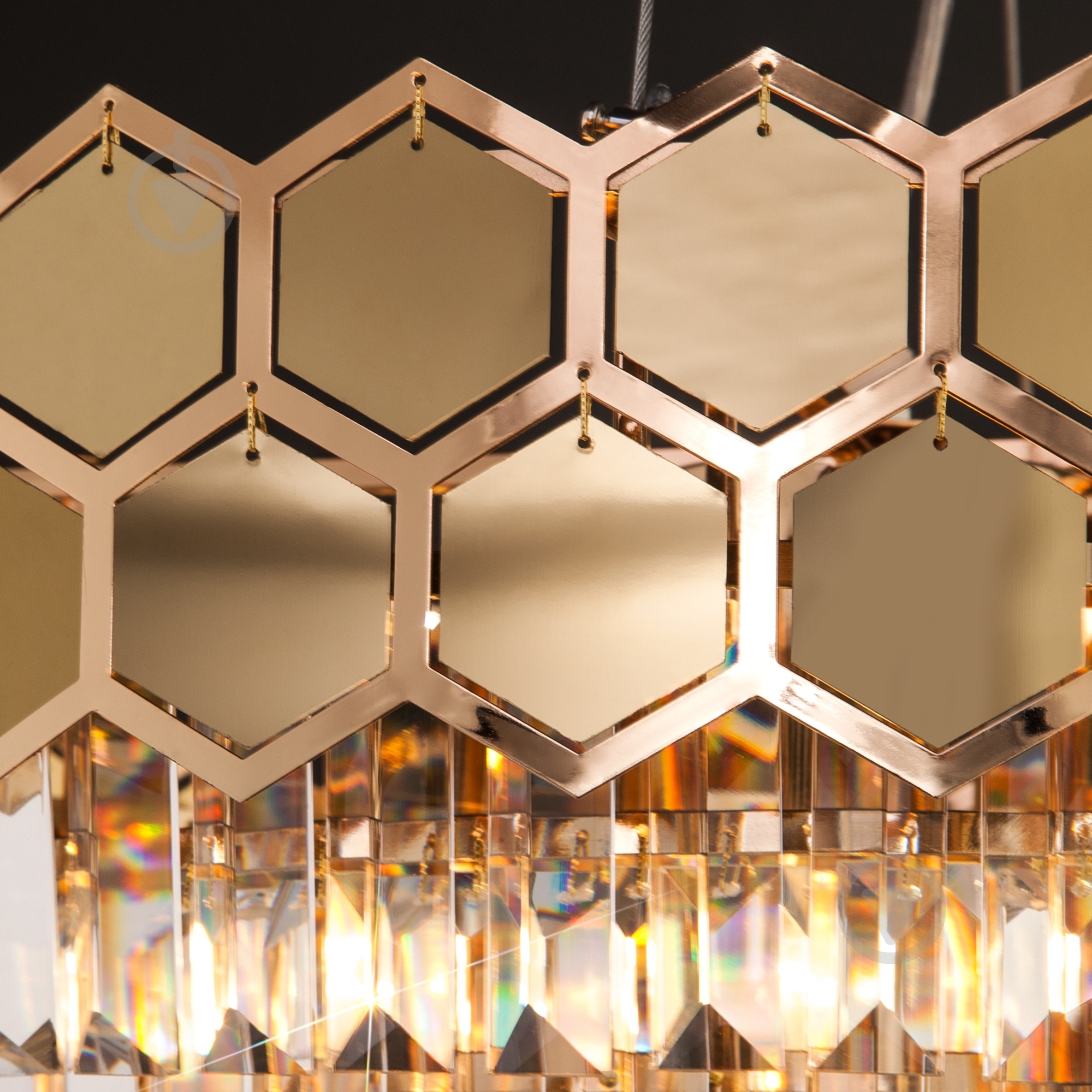 Люстра подвесная Strotskis Ariana 5x60 Вт E14 золото 10113/5 (золото) - фото 3