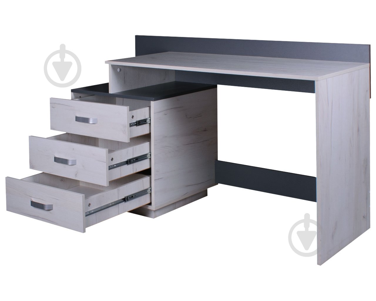 УЦІНКА! Стіл письмовий DC 1380x516x835 дуб крафт білий/графітовий (УЦ №2872) - фото 2 УЦІНКА! Стіл письмовий DC 1380x516x835 дуб крафт білий/графітовий (УЦ №2872) - фото 2