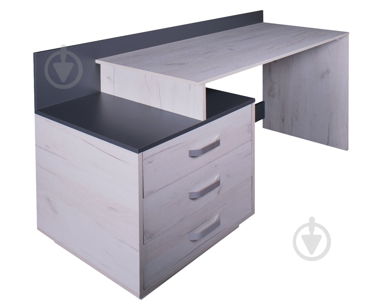 УЦІНКА! Стіл письмовий DC 1380x516x835 дуб крафт білий/графітовий (УЦ №2872) - фото 4 УЦІНКА! Стіл письмовий DC 1380x516x835 дуб крафт білий/графітовий (УЦ №2872) - фото 4
