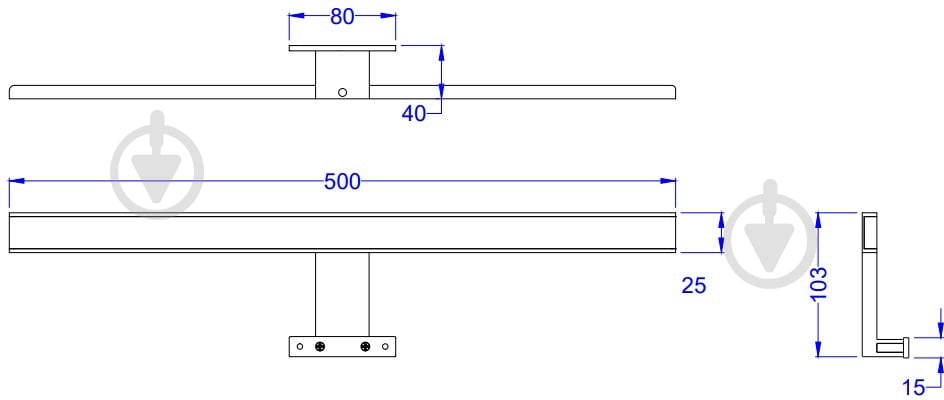 Подсветка для зеркал Aqua Rodos LED 7 Вт Gama Lux хром - фото 4
