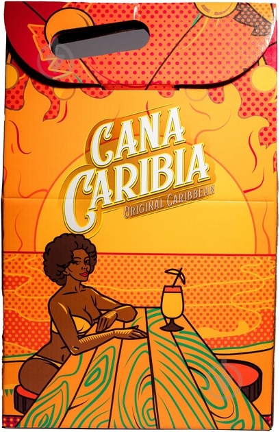 Напій ромовий Cana Caribia Spiced Gold Rum 35% + кока кола 2 шт 0,7 л — фото 2