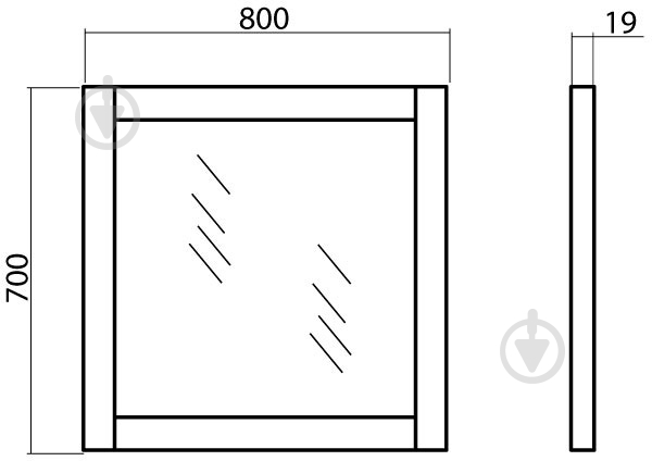 Зеркало Aqua Rodos Олимпия 80 см - фото 6