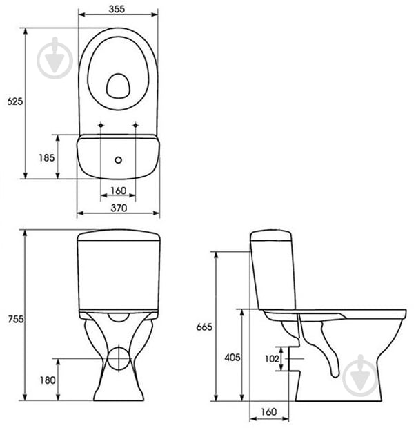 УЦІНКА! Унітаз-компакт Cersanit MITO Merida 011 3/6 з поліпропіленовим сидінням і мікроліфтом (УЦ №2872) - фото 9