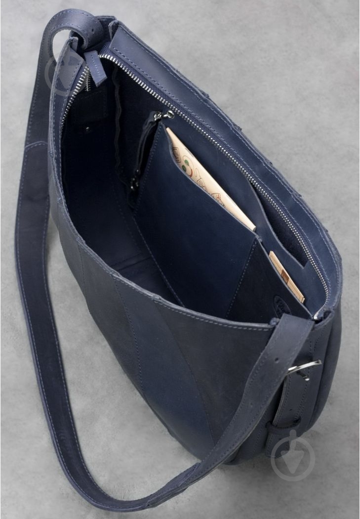 Сумка женская BlankNote Круассан темно-синий BN-BAG-12-nn - фото 5