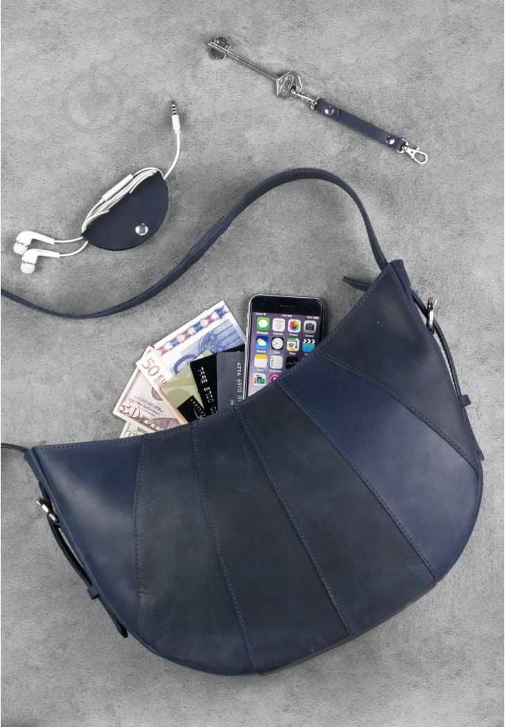 Сумка женская BlankNote Круассан темно-синий BN-BAG-12-nn - фото 4