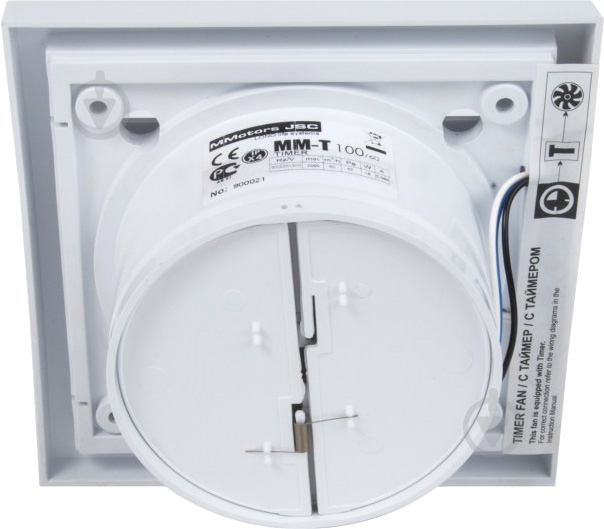 Витяжний вентилятор MMotors ММ 100 квадратний зі зворотним клапаном білий 1122 - фото 3 Витяжний вентилятор MMotors ММ 100 квадратний зі зворотним клапаном білий 1122 - фото 3