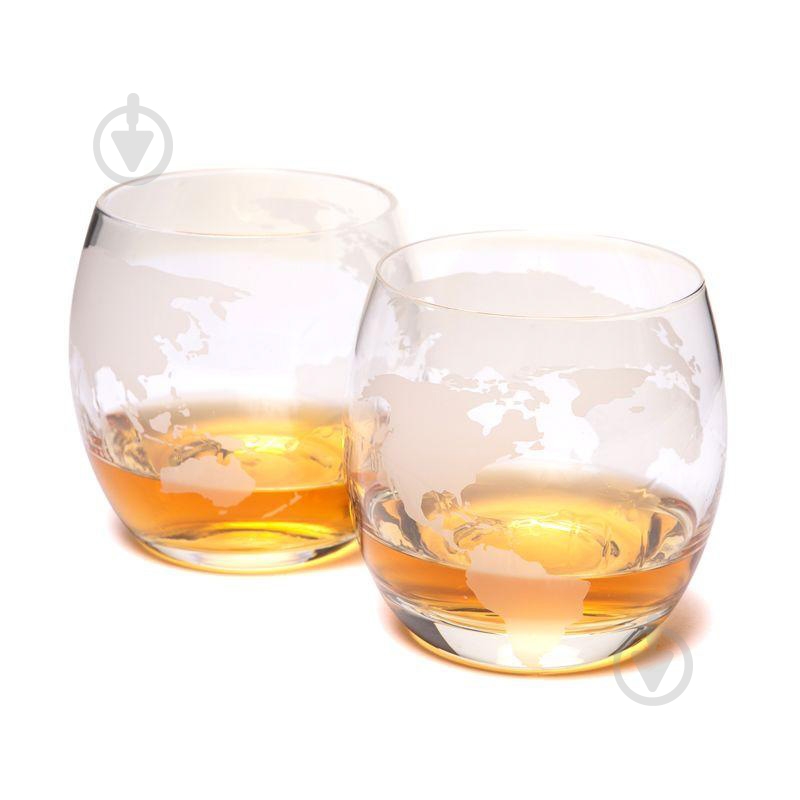 Набор стаканов для виски Глобус 300 мл 2 шт. - фото 1 Набор стаканов для виски Глобус 300 мл 2 шт. - фото 1
