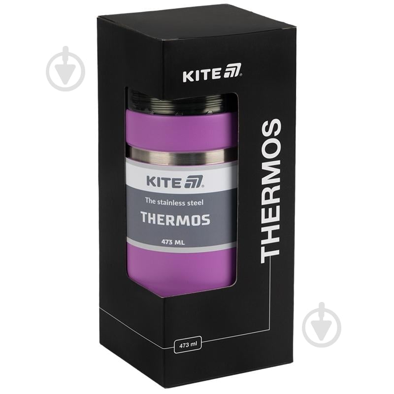 Термос KITE 473 мл фиолетовый K25-320-3 - фото 4