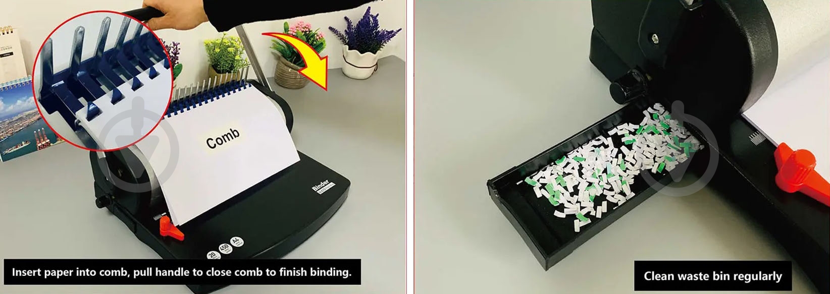 Брошюровщик Биндер на пластиковую пружину YIBO U615 (000011973) YIBO - фото 6