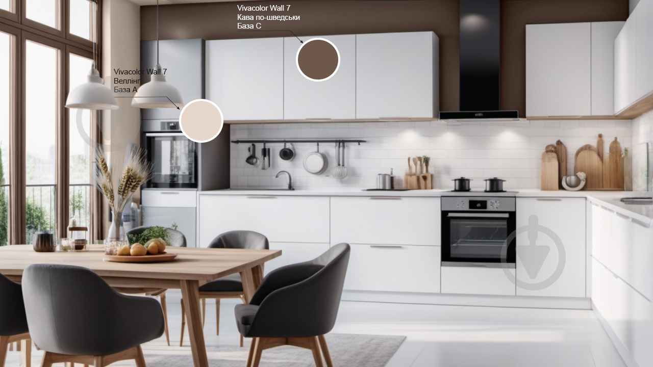 Фарба інтер'єрна латексна Vivacolor Wall 7 А мат Веллінг Y469 9 л - фото 3