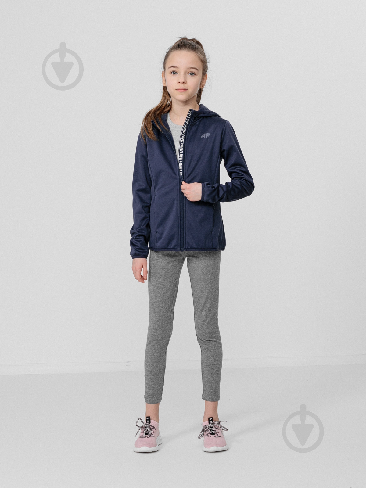 Куртка для девочек демисезонная 4F J4L21-JSFD200-31S синяя - фото 2