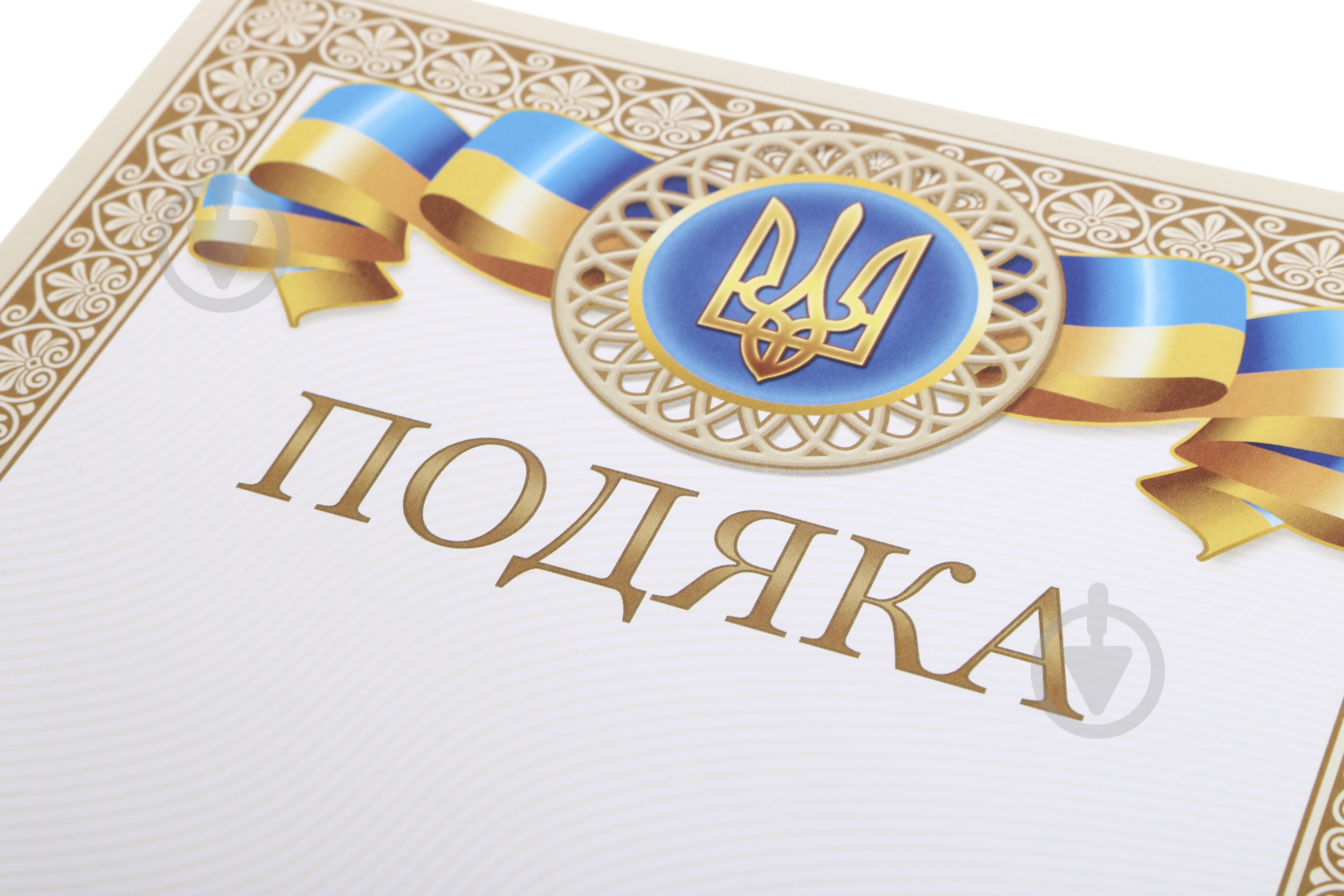 Благодарность (подяка) А4 желто-голубая - фото 3