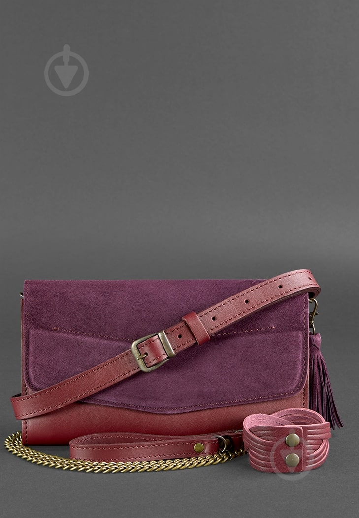 Сумка женская BlankNote Элис бордовый BN-BAG-7-vin-velur - фото 4 Сумка женская BlankNote Элис бордовый BN-BAG-7-vin-velur - фото 4