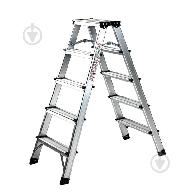 Лестница-стремянка GTM двухсторонняя 2x5 KMH1205 (39698) - фото 1