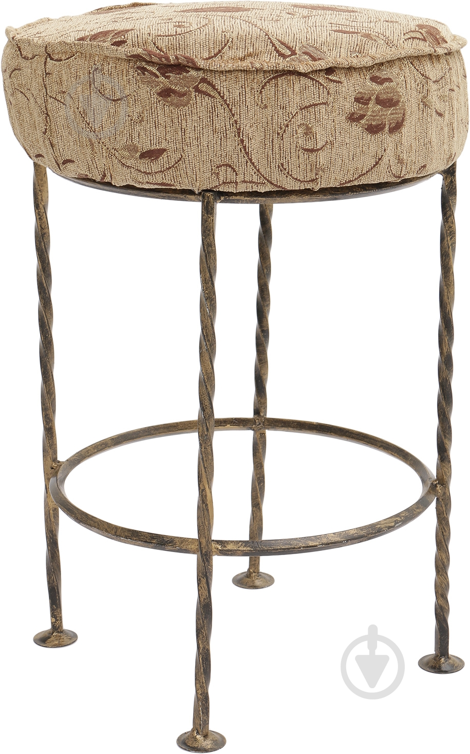 Пуф кованый круглый П-6 коричневый - фото 1