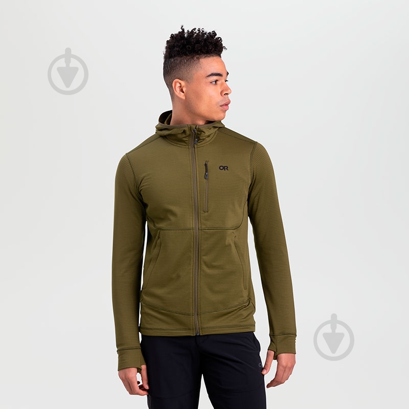 Джемпер Outdoor Research MEN'S VIGOR FULL ZIP HOODIE 277596-1943 р. M хаки - фото 1