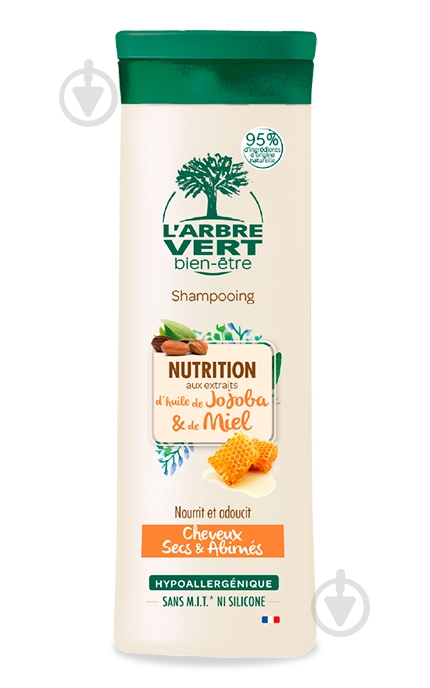 Шампунь L'Arbre Vert питательный с экстрактами масла жожоба и меда 250 мл - фото 1 Шампунь L'Arbre Vert питательный с экстрактами масла жожоба и меда 250 мл - фото 1