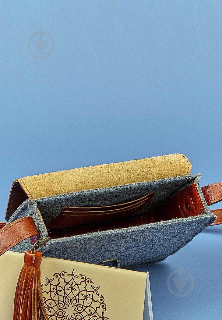 Сумка женская BlankNote Лилу серый BN-BAG-3-felt-k - фото 5