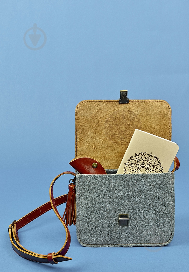 Сумка женская BlankNote Лилу серый BN-BAG-3-felt-k - фото 4