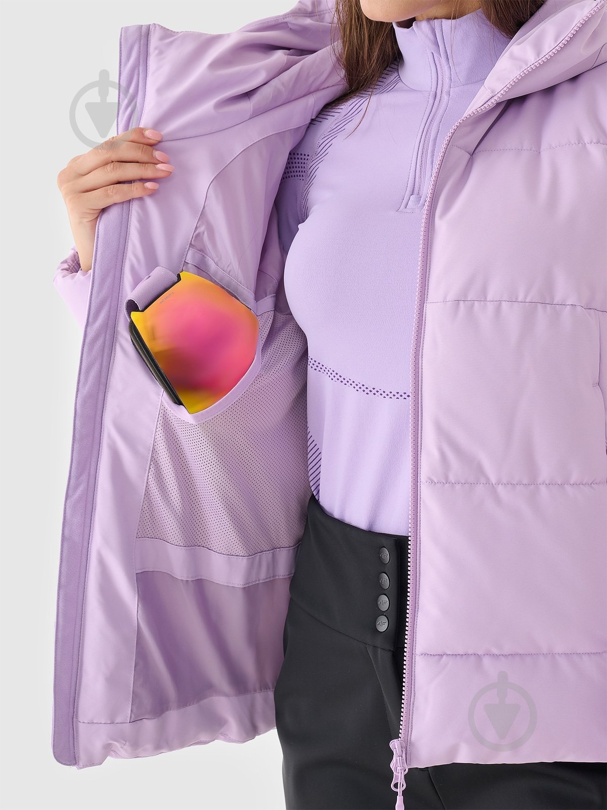 Куртка жіноча зимова 4F TECHNICAL JACKET F573 4FWAW24TTJAF573-52S р.S фіолетова - фото 9