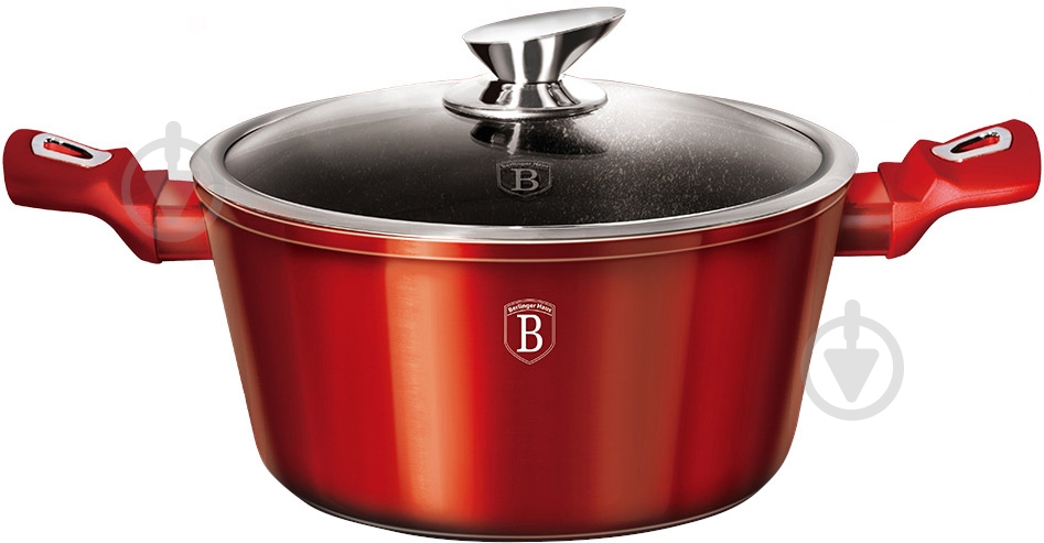 Кастрюля с крышкой Berlinger Haus Metallic Line BURGUNDY Edition 2,5 л BH 1256N - фото 1