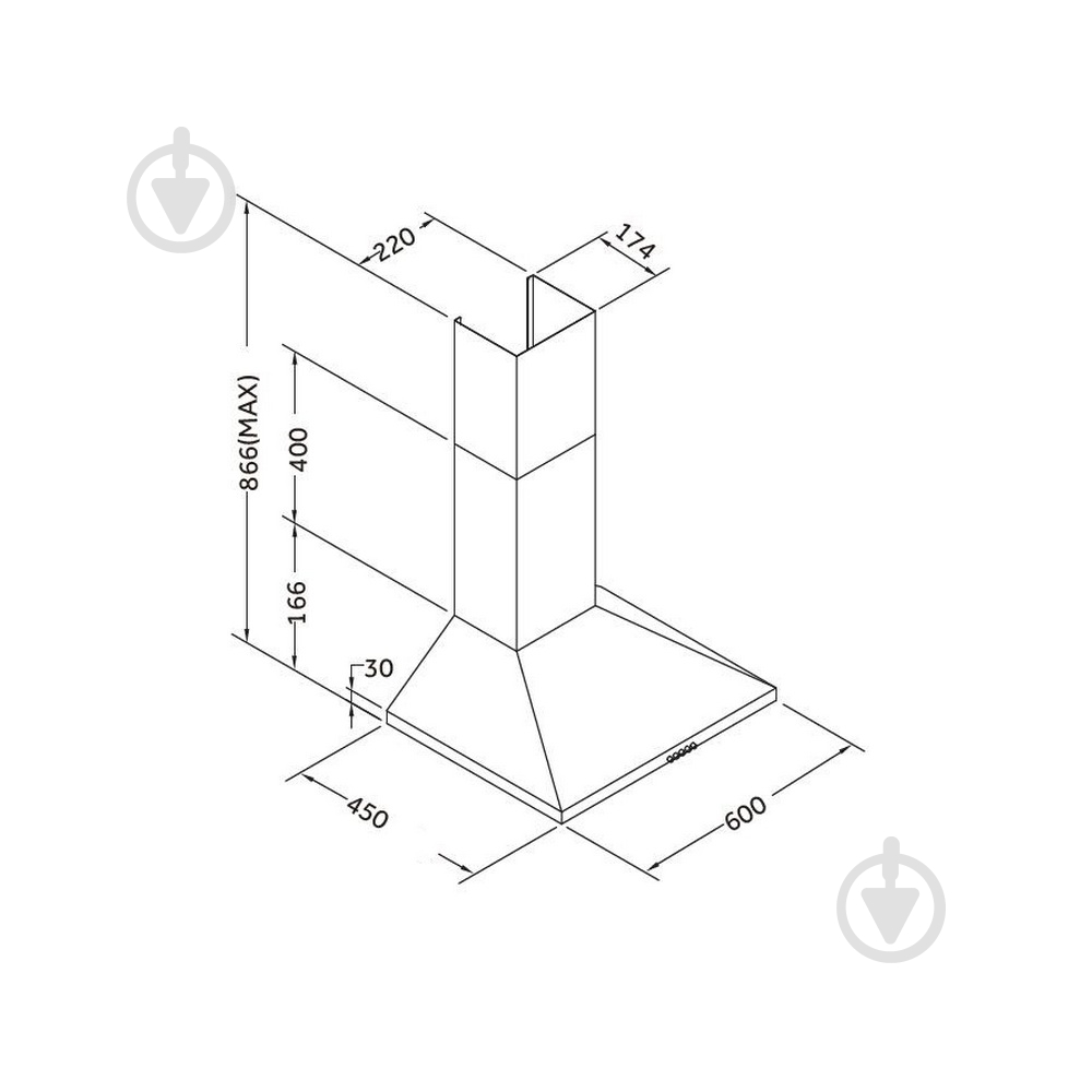 Вытяжка Pyramida KSX 60 WH - фото 2