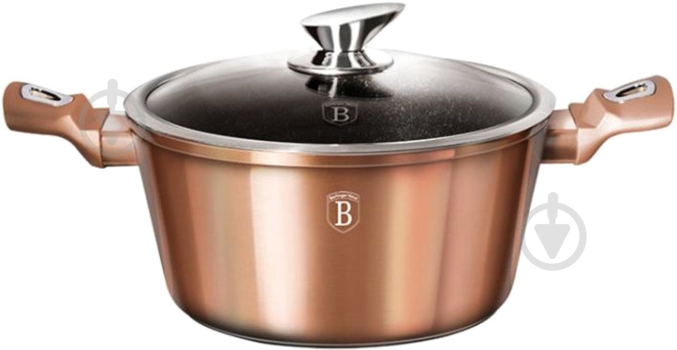 Кастрюля с крышкой Berlinger Haus Metallic Line ROSE GOLD Edition 2,5 л BH 1514N - фото 1