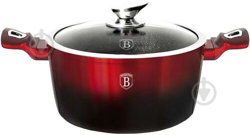Каструля з кришкою Berlinger Haus Metallic Line BLACK BURGUNDY Edition 2,5 л BH 1627N - фото 1