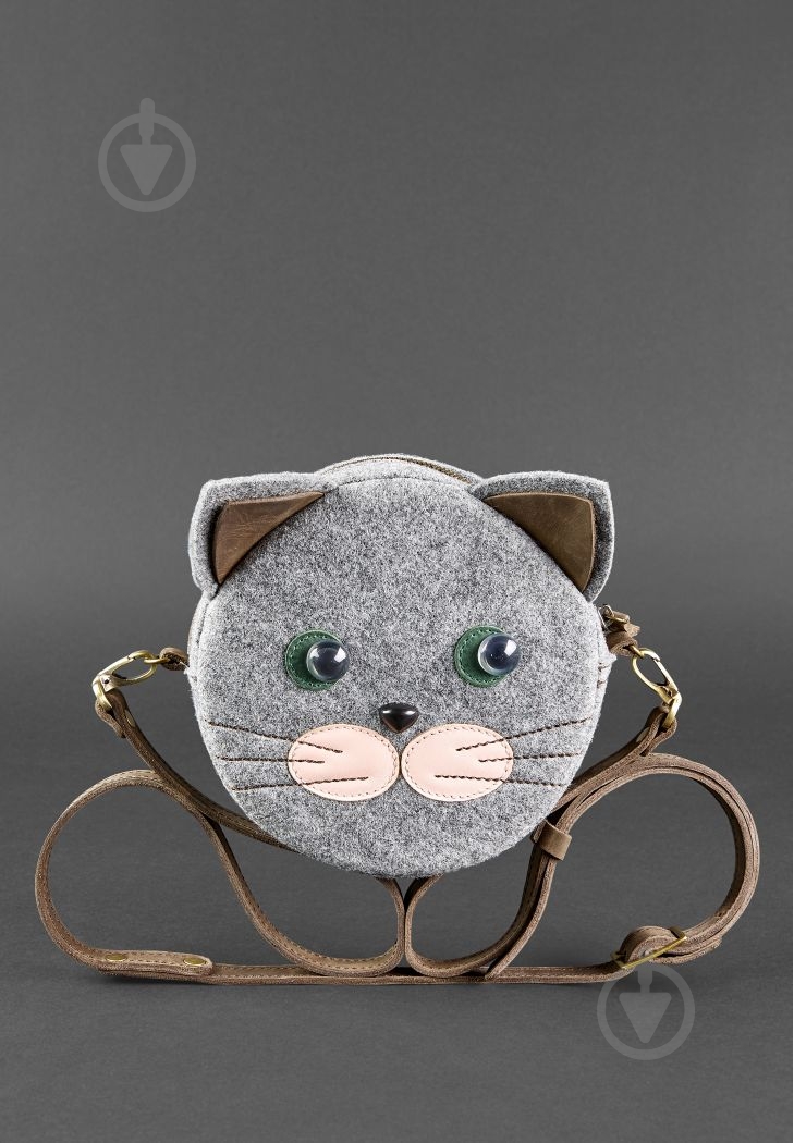 Сумка женская BlankNote Miss Kitty серый BN-BAG-21-felt-о - фото 2 Сумка женская BlankNote Miss Kitty серый BN-BAG-21-felt-о - фото 2
