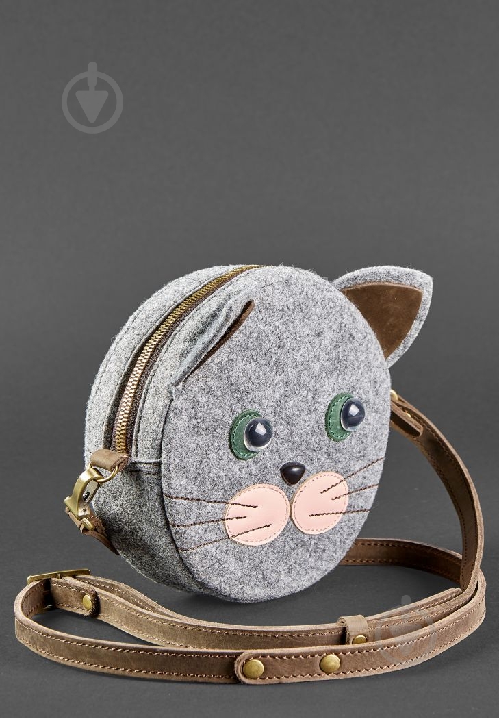Сумка женская BlankNote Miss Kitty серый BN-BAG-21-felt-о - фото 3 Сумка женская BlankNote Miss Kitty серый BN-BAG-21-felt-о - фото 3