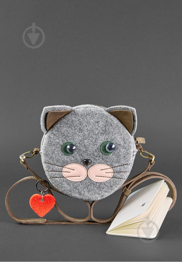 Сумка женская BlankNote Miss Kitty серый BN-BAG-21-felt-о - фото 6 Сумка женская BlankNote Miss Kitty серый BN-BAG-21-felt-о - фото 6