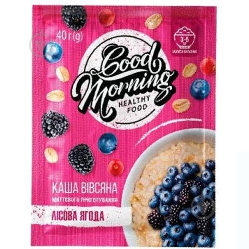 Каша овсяная Good Morning мгновенного приготовления с лесными ягодами 40 г - фото 1 Каша овсяная Good Morning мгновенного приготовления с лесными ягодами 40 г - фото 1