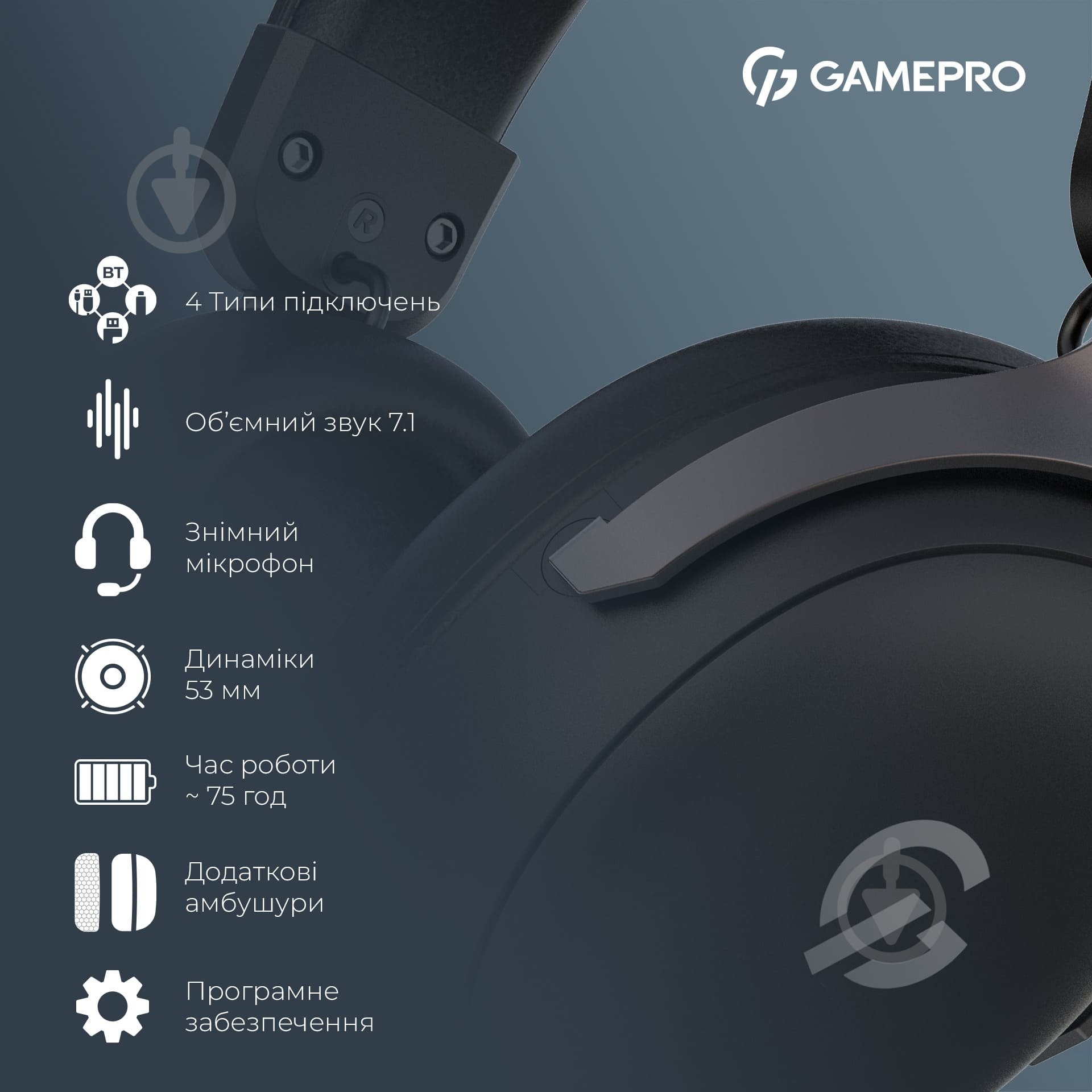 Гарнитура игровая GamePro HSW201B black (HSW201B) - фото 13