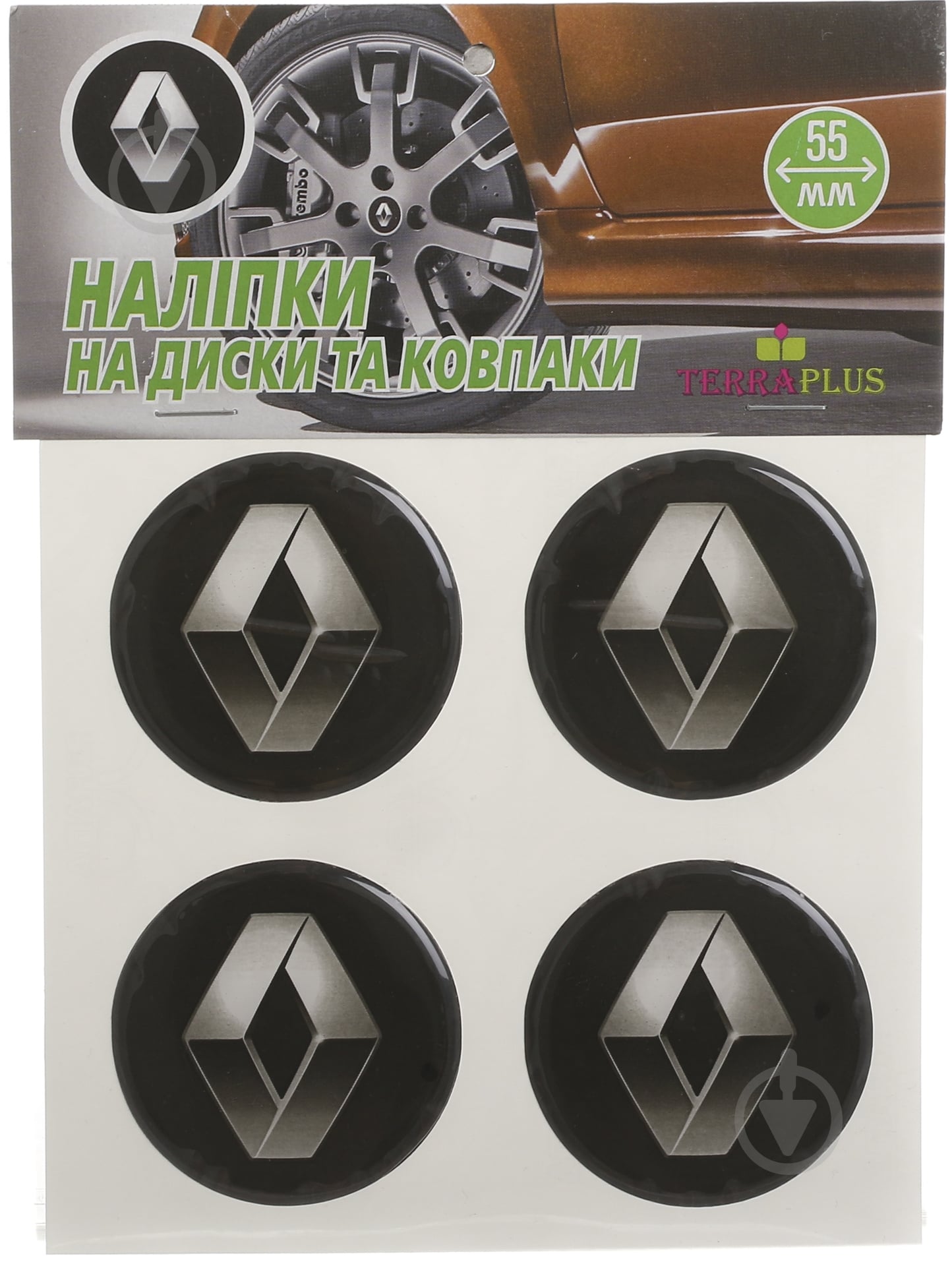 Наклейка TERRAPLUS на колпаки и диски Renault 55 мм - фото 1