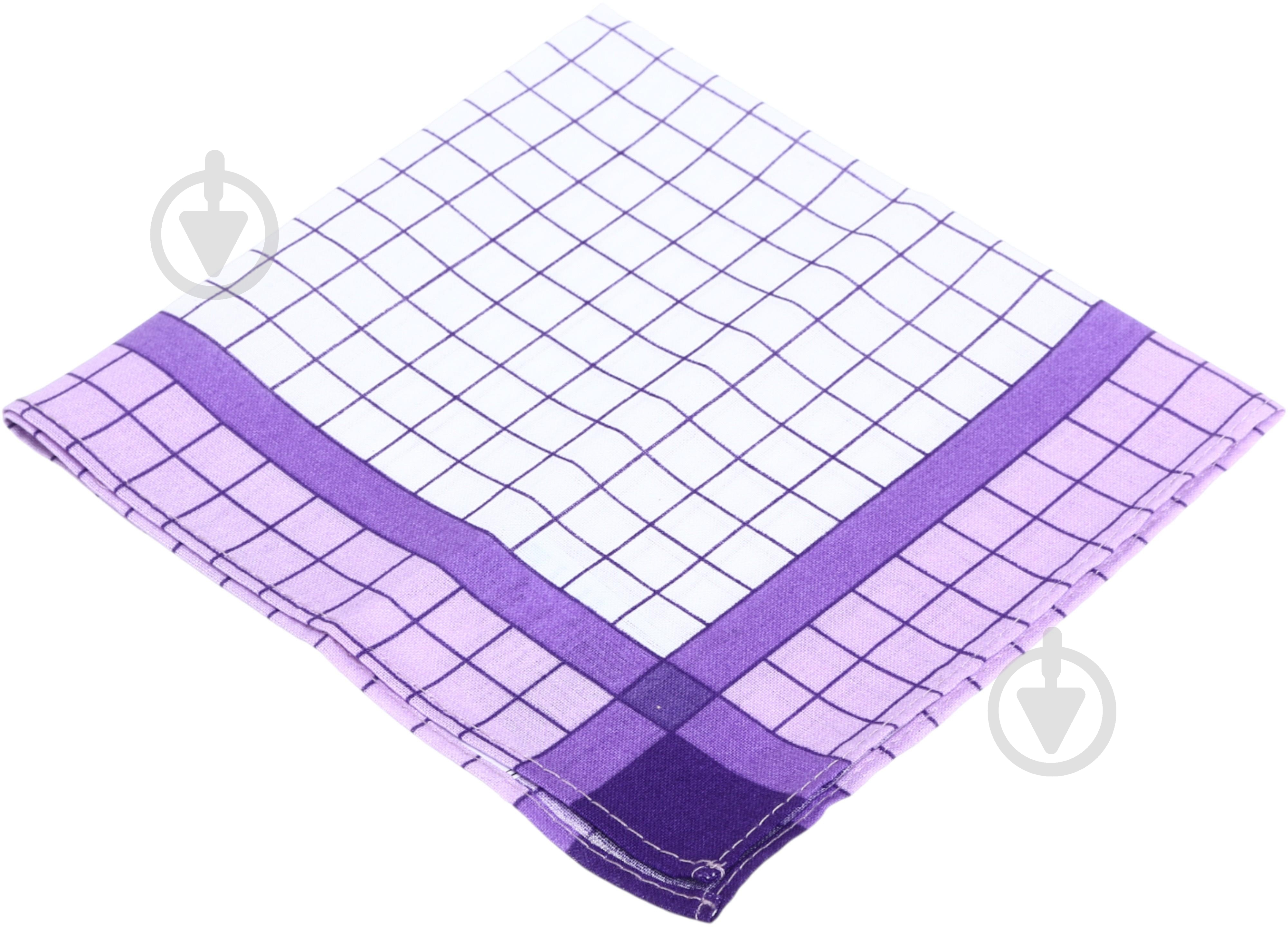 Косынка Ярослав носовой мужской 32x32 см фиолетовый - фото 1