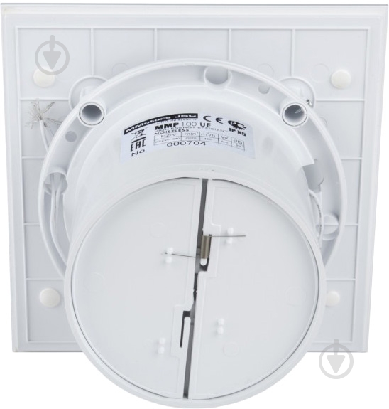 Витяжний вентилятор MMotors ММ-Р 100 скло квадрат зі зворотним клапаном білий матовий 9692 - фото 3 Витяжний вентилятор MMotors ММ-Р 100 скло квадрат зі зворотним клапаном білий матовий 9692 - фото 3