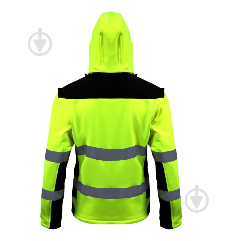 Куртка сигнальная Lahti Pro SOFT-SHELL р. XXL рост 5-6 L4091905 салатовый - фото 3 Куртка сигнальная Lahti Pro SOFT-SHELL р. XXL рост 5-6 L4091905 салатовый - фото 3