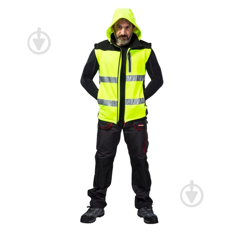 Куртка сигнальная Lahti Pro SOFT-SHELL р. XXL рост 5-6 L4091905 салатовый - фото 4 Куртка сигнальная Lahti Pro SOFT-SHELL р. XXL рост 5-6 L4091905 салатовый - фото 4