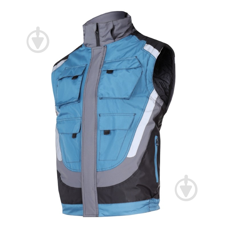 Куртка рабочая Lahti Pro р. M рост 1-2 L4092402 голубой - фото 2 Куртка рабочая Lahti Pro р. M рост 1-2 L4092402 голубой - фото 2