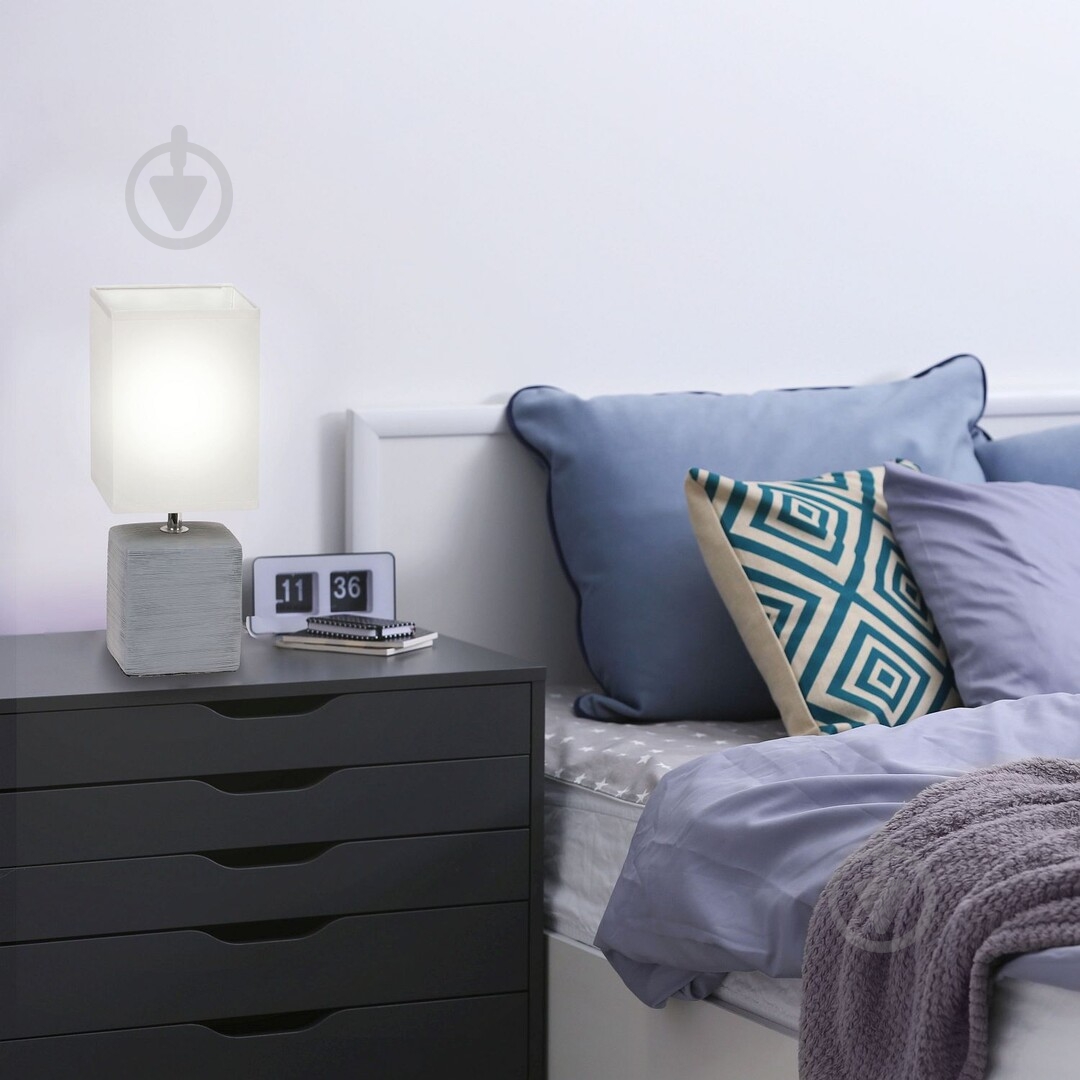 Настольная лампа декоративная Rabalux Orlando 1x40 Вт E14 серый 4458 - фото 4