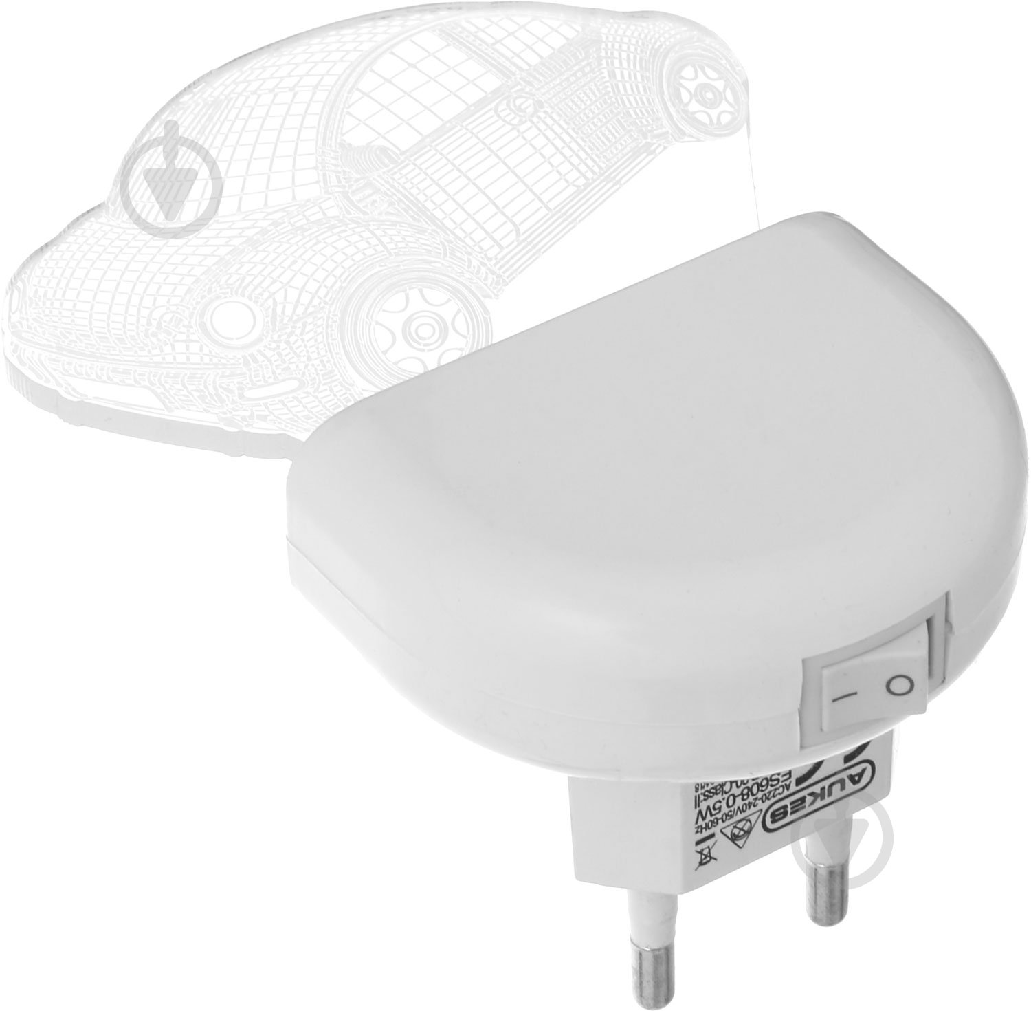 Ночник 3D Led Aukes Машинка 3D LED RGB 0,5 Вт белый - фото 3 Ночник 3D Led Aukes Машинка 3D LED RGB 0,5 Вт белый - фото 3